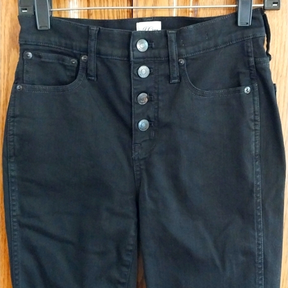 J Crew NWOT Women's Size 26 Vintage Straight Leg Ankle Denim Jeans Black Raw Hem - Picture 1 of 11